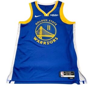 NWT Official Nike Blue & Yellow Golden State Warriors Jersey #11 NBA DRI-FIT M